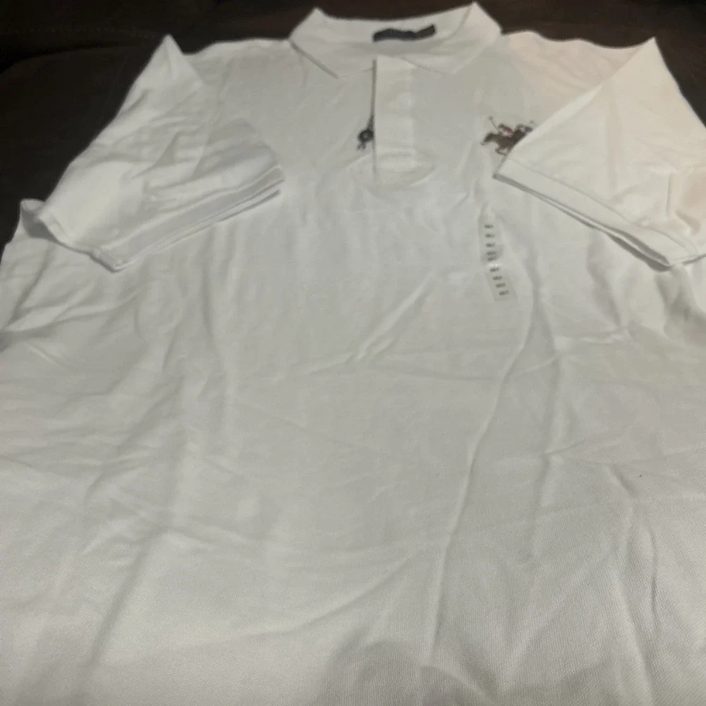 Polo Ralph Lauren Shirt 3XLT  TRIPLE PONY Big & Tall White Collared